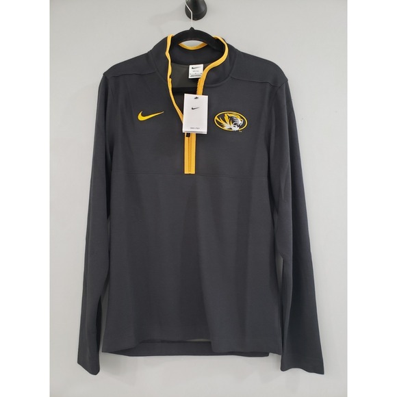 NEW MENS SMALL MISSOURI TIGERS quarter zip pullover shirt long sleeve ncaa